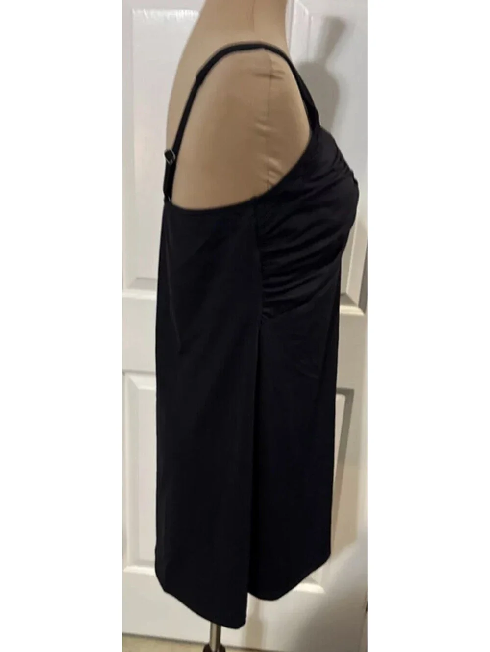 Lands' End Tankini size 10 Adj. Straps Underwire Tank Top Swim Top Long Dress